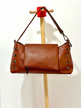 Hammitt VIP Satchel In Baroque Brown With Gunmetal Hardware